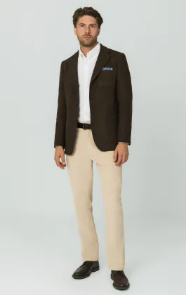 Bruin barleycorn tweed jasje