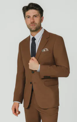 Mid-bruin twill colbert