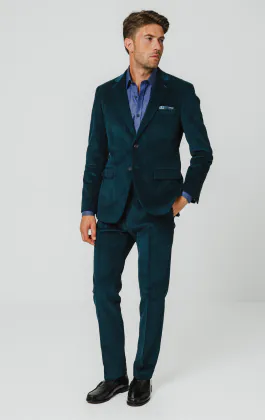 Teal corduroy colbert