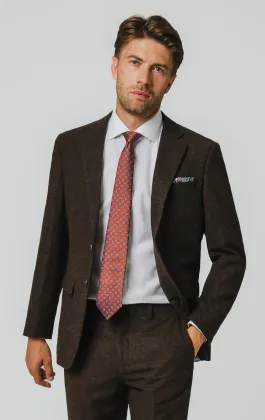 Donkerbruin Donegal tweed colbert