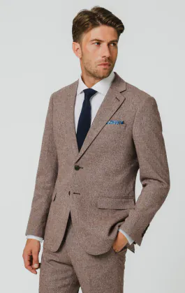 Roodhout visgraat tweed colbert