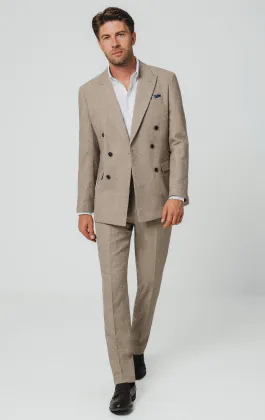 Camel bruin twill tweed colbert