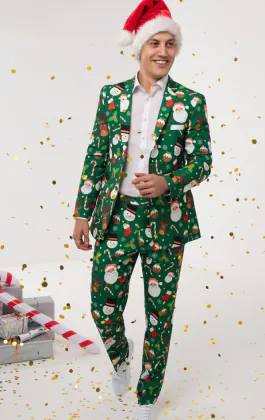 'Santa & Friends' groen kerst kostuum