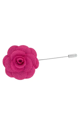 Helder roze bloem kraag speld