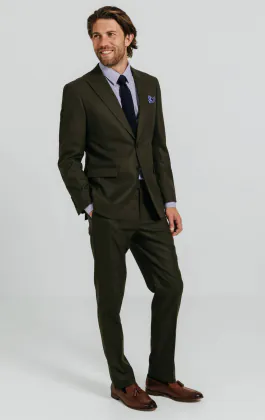 Donker groen twill pak