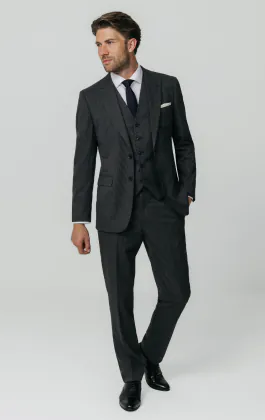 Charcoal Puppytooth geruit 3 delig kostuum
