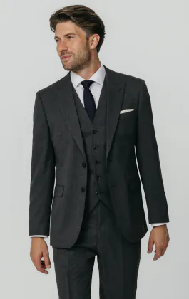 Charcoal Puppytooth geruit 3 delig kostuum