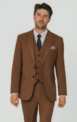 Mid-bruin twill 3 delig pak