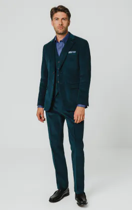 Teal corduroy 3-delig pak