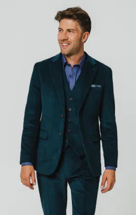 Teal corduroy 3-delig pak