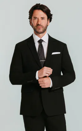 Zwart slim fit kostuum