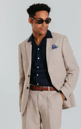 Blazer voor Heren,Heren Retro Linnen Kostuumjas Zomer Lichtgewicht