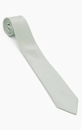 Poly dupion stropdas in lichtgroen