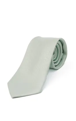 Poly dupion stropdas in lichtgroen