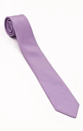 Poly dupion stropdas in lavendel