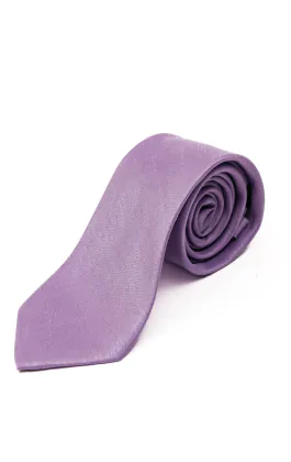 Poly dupion stropdas in lavendel