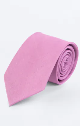 Poly dupion stropdas in roze