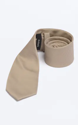 Taupe getextureerde stropdas