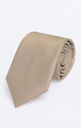Taupe getextureerde stropdas