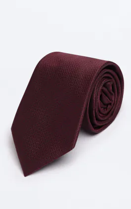 Bordeaux rood getextureerde stropdas