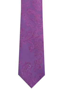 Jongens paarse paisley stropdas
