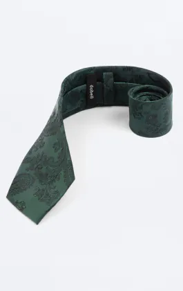 Racing groen paisley stropdas