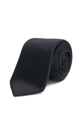 Poly stropdas, slank design in zwart