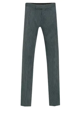 Zwart/grijs gestreepte jongens pantalon