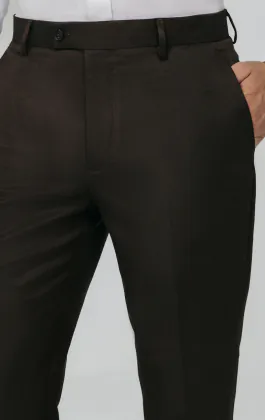 Bruin twill broek