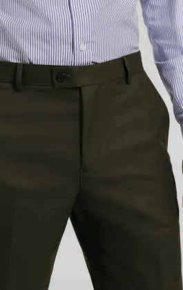 Donker groen twill broek