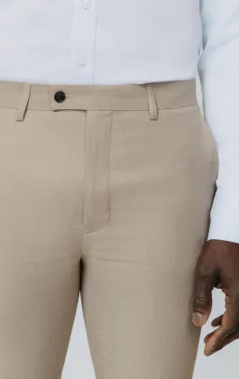 Stone sharkskin slim fit broek