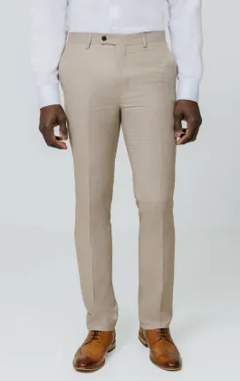 Stone sharkskin slim fit broek