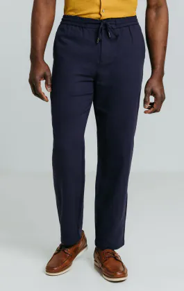 Navy linnen twill broek