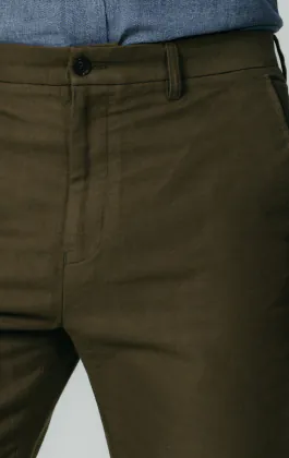 Olijf moleskin broek