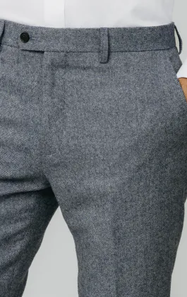 Blauw Donegal tweed broek