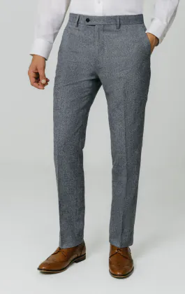 Blauw Donegal tweed broek