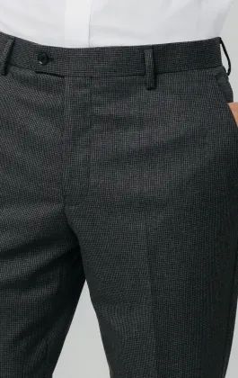 Charcoal Puppytooth geruit broek