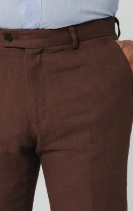 Mokka linnen broek
