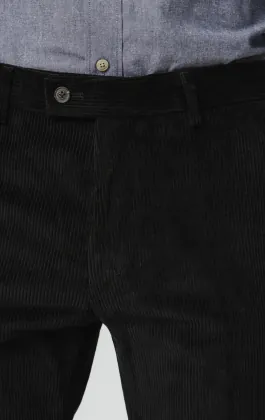 Zwarte corduroy broek