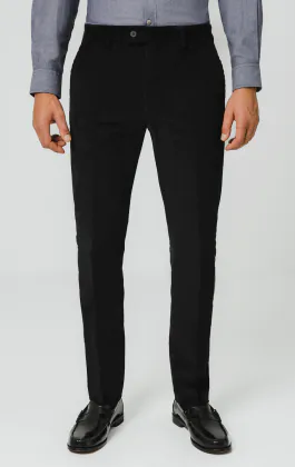 Zwarte corduroy broek