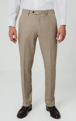 Camel bruin twill tweed broek