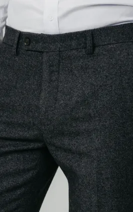 Grijs donegal tweed pantalon