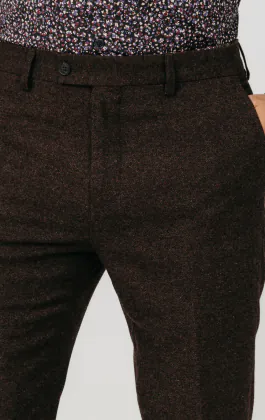 Bordeaux rode donegal tweed broek