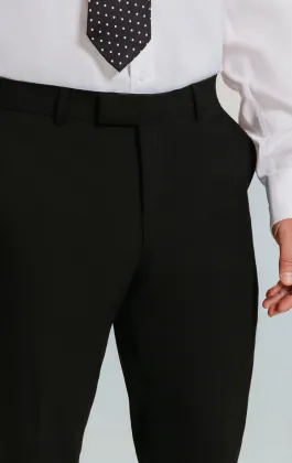 Zwart slank gesneden pantalon