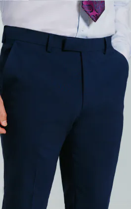 Blauw slimfit pantalon