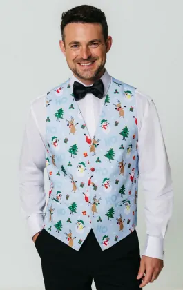 Hisdern formeel bruiloftsfeestvest voor heren, katoenen effen kleur vest, Zwart, XS