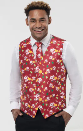 'Happy Santa Claus' Feestelijke Kerst Gilet