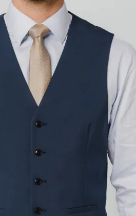 Middenblauw Gilet