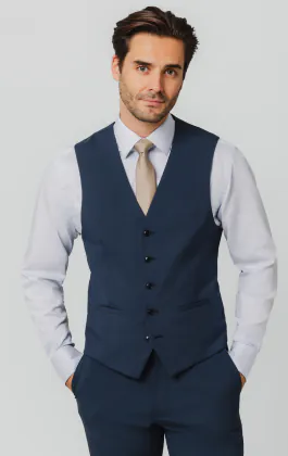 Middenblauw Gilet