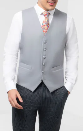 Luxe 100% wollen grijze traditionele enkelknoops gilet